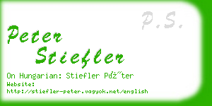 peter stiefler business card